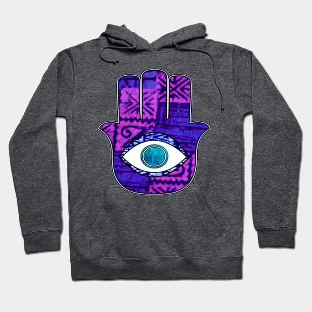 Hamsa Hand Evil Eye Hoodie by artbyomega